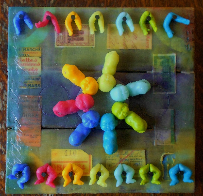 Encaustic Baby Gameboard Finished!